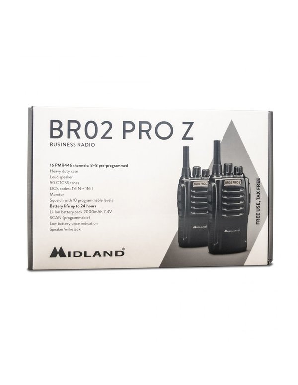 Midland BR02 PRO Z pack 2 unidades + Microauriculares  MA-21LKi